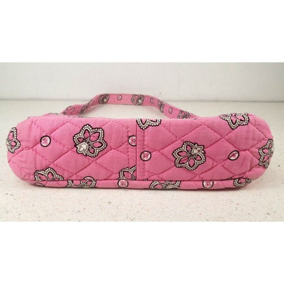 Vera Bradley Flamago Pink Small Flap Front Purse Shoulder Bag Cotton Quilted - Picture 13 of 16